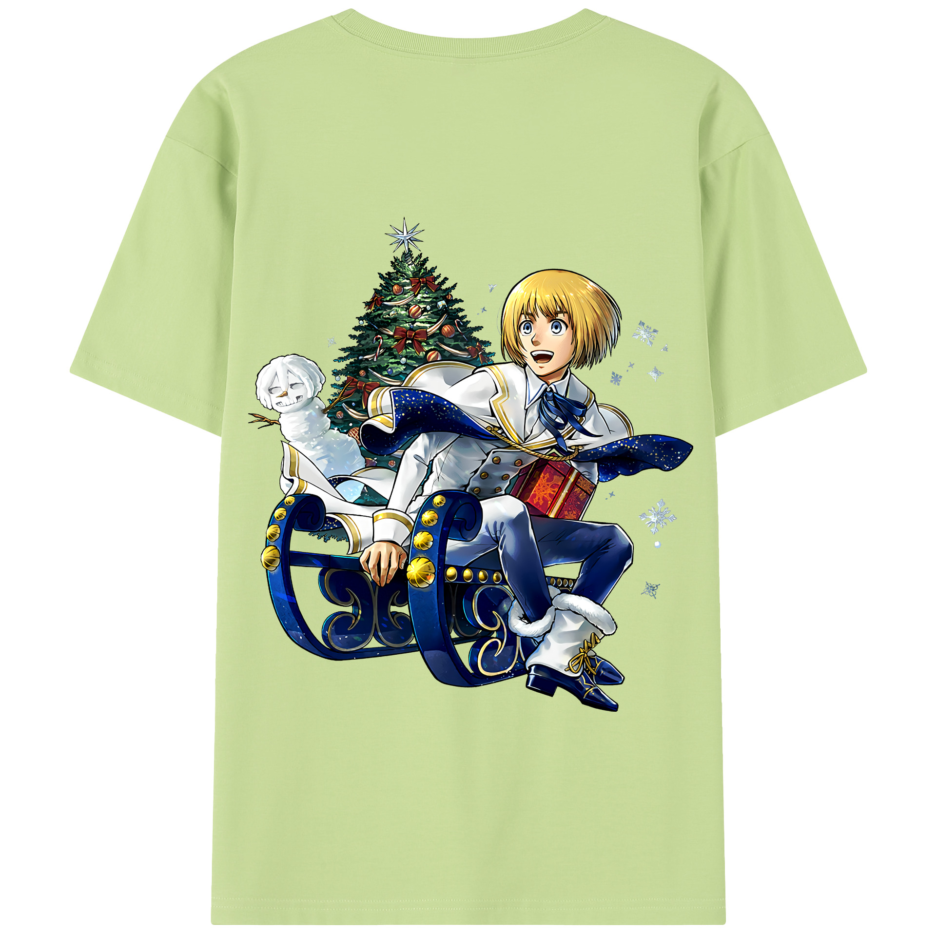 （画像用） 進撃の巨人 アルミン·アルレルト Attack on Titan Armin Arlert 綿100％半袖Tシャツ（背面プリント）